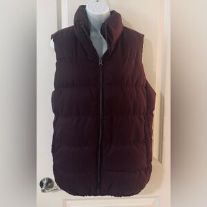 Old Navy Maroon Maternity Puffer Vest